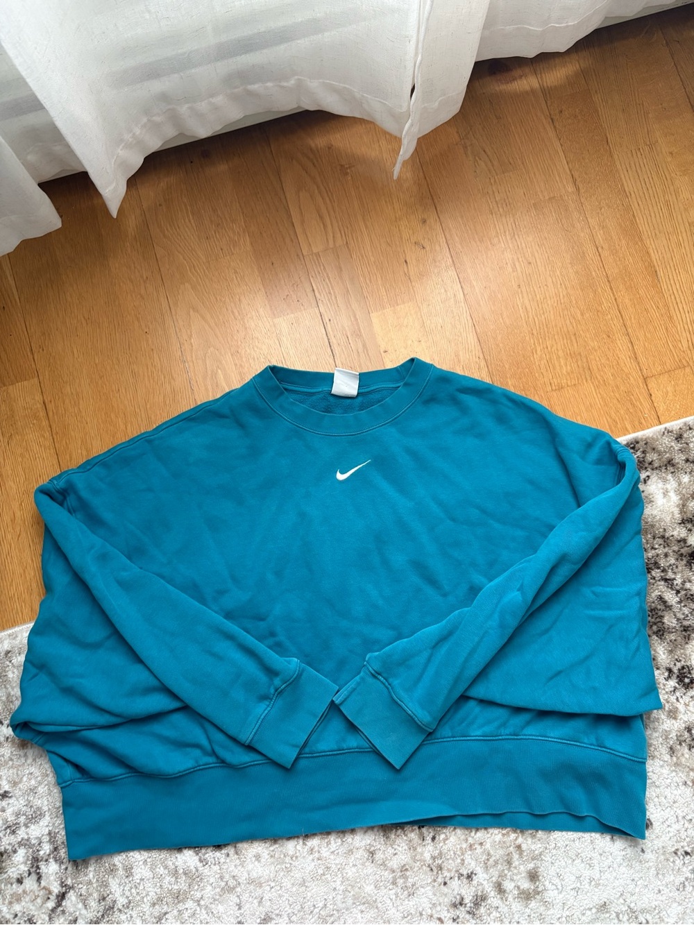 Nike Teal Crewneck Sweatshirt with White Swoosh
